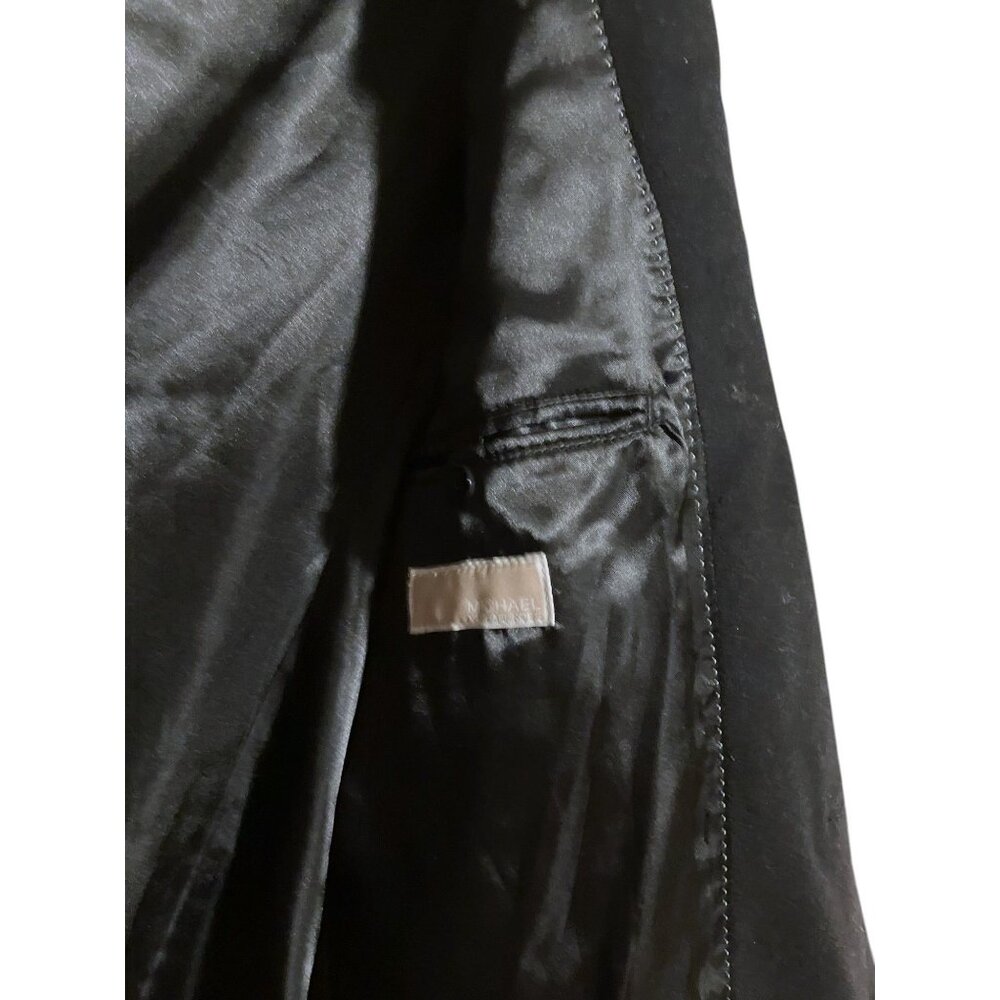 Michael Kors Mens Overcoat 46L Wool Cashmere Single Breasted Trench Coat Jacket - Picture 6 of 11